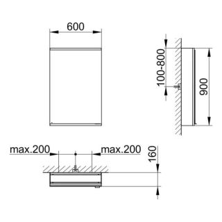 Зеркальный шкаф Keuco Royal Modular 800011050000100 60 см